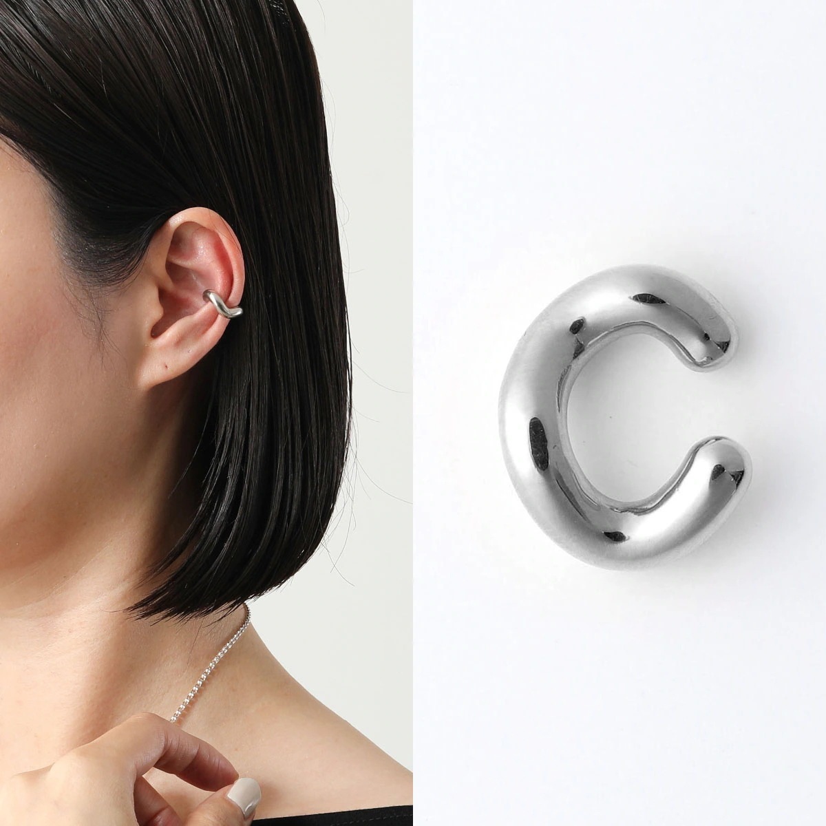 Charlotte Chesnais シャルロットシェネ イヤーカフ BO CUFF WAVE 22BO118AR レディース イヤカフ 片耳販売 アクセサリー ARGENT