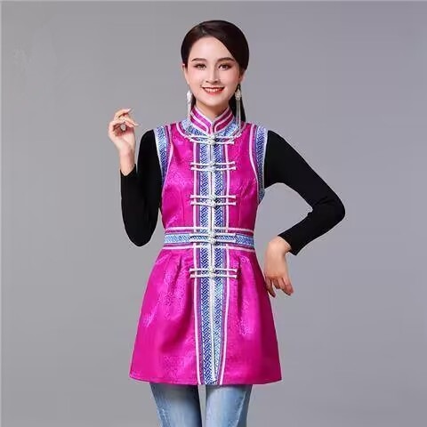 Qoo10] モンゴル伝統衣装ベスト舞台演出服刺繍民族 : レディース服