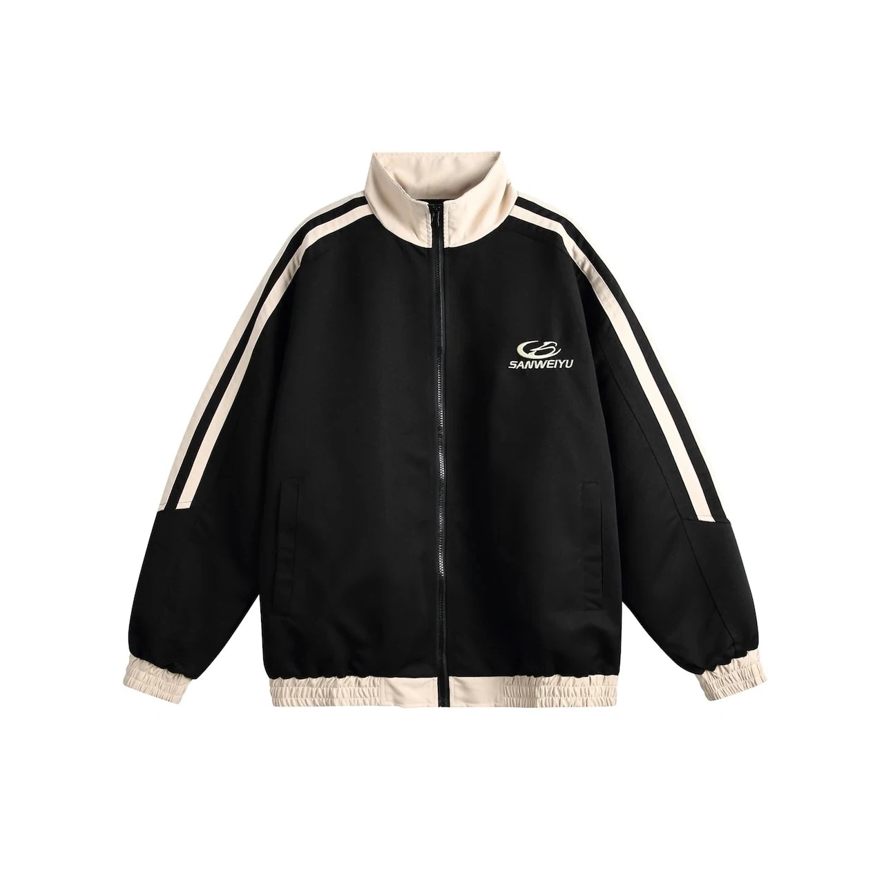 アメリカン レトロ スポーツウェア ジャケット カップルウェア シック アウターウェア 2025 レトロカラートラックジャケット