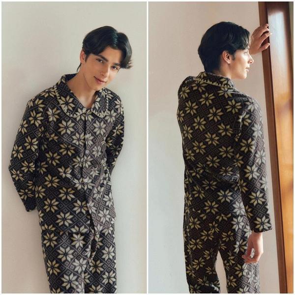 プラスパジャマ 北欧捺染 男性パジャマセット VPA4557MSSG