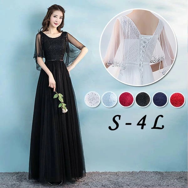 ドレス 大人 ピアノ 発表会 ロングドレス 演奏会 演奏会用ドレス 赤 袖付き ピアノ発表会 黒 結婚式 高校生 パーティードレス 演奏会ドレス 大きいサイズ 母親 コンクール イブニングドレス ロン