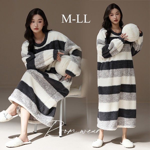 ルームウェア レディース ワンピース 可愛い 寝巻き 寝間着 もこもこ プレゼント バレンタイン かわいい 暖かい パジャマ フリース 着る毛布 高校生 姉妹 お揃い フード ゆったり 気持ちいい 長