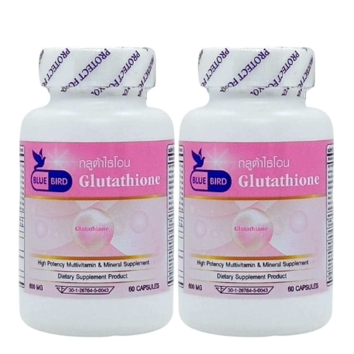 Glutathione 600mg. 60 Capsules x 2 Bottles 4,700円