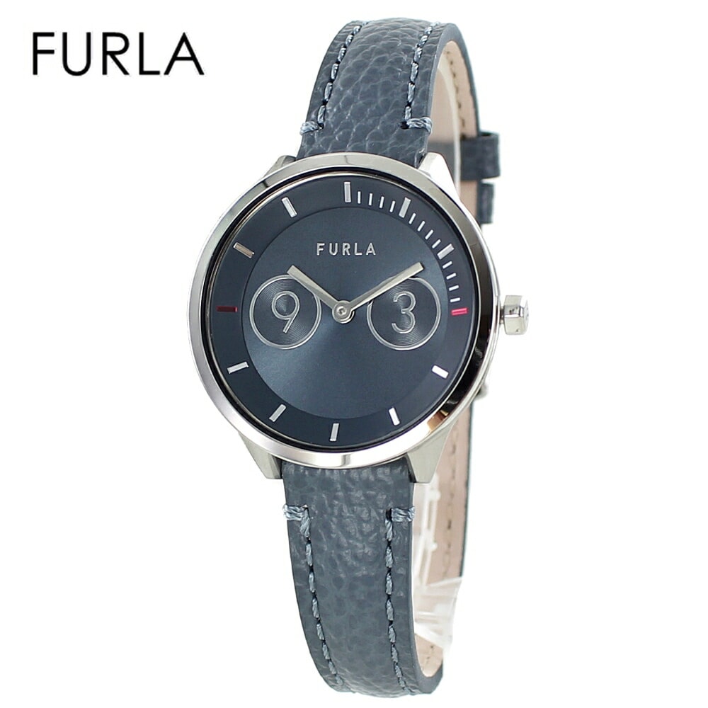 女性 プレゼント 誕生日 フルラ 腕時計 手表 レディース かわいい 20代 30代 おしゃれ ブランド アクセサリー ブルーグレー レザーウォッチ 通勤 通学 仕事用 社会人 ギフト ポイント消化