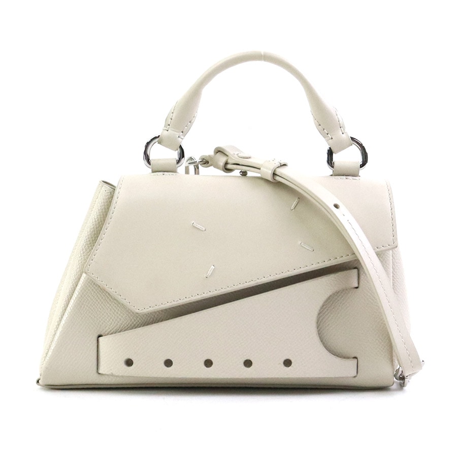 メゾンマルジェラ Maison Margiela ショルダーバッグ スナッチト レザー ライトベージュ レディース r10118i