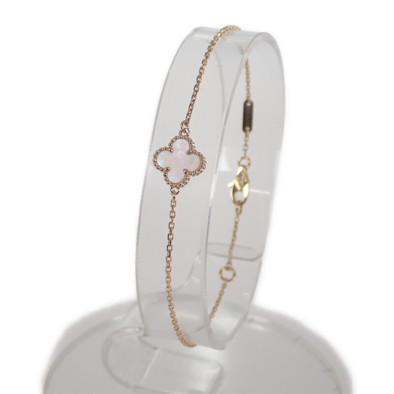 【Van Cleef & Arpels】Van Cleef & Arpels スウィートアルハンブラ VCARF68800 ブレスレット K18イエローゴールド マザーオブパール レディース