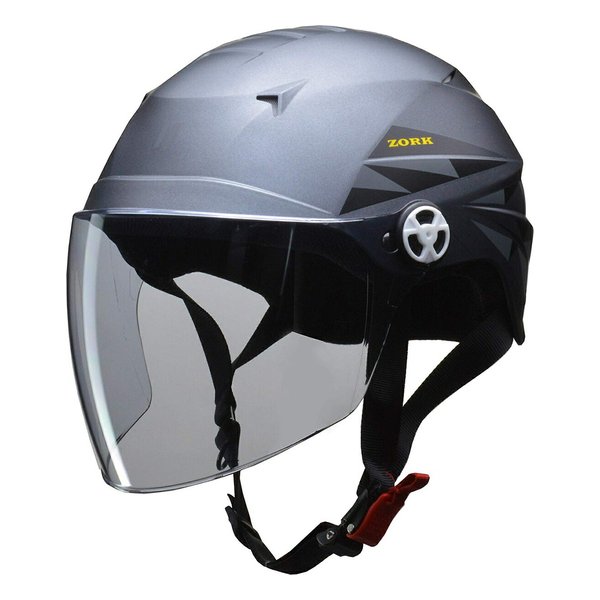 ZORK シールドツキハーフヘルメット スモーキーシルバー ZORKシールドツキハーフヘルメットSMSL