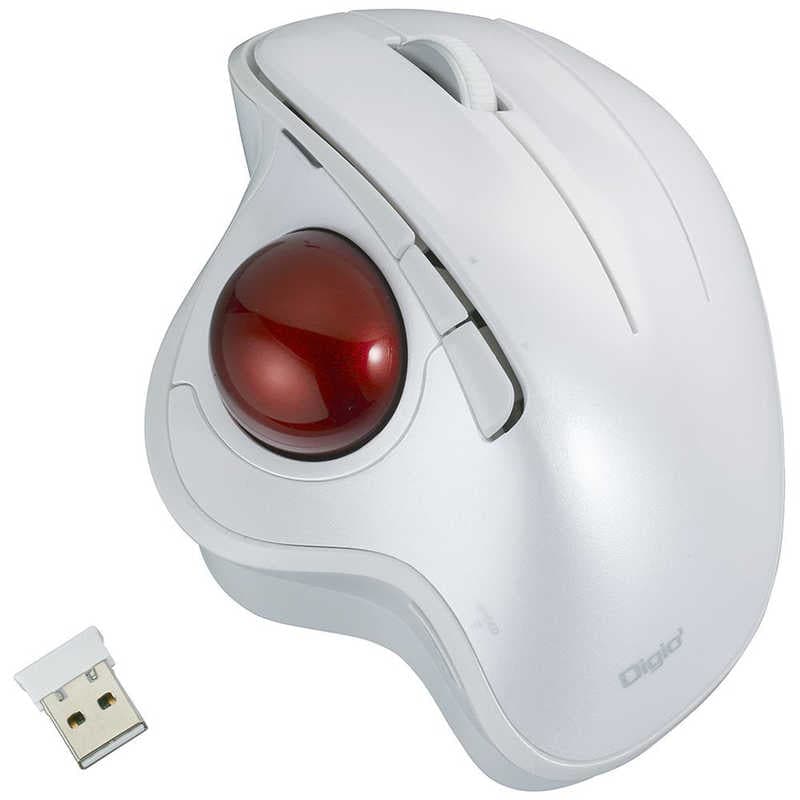 ナカバヤシ　マウス トラックボール Digio2 [光学式 /無線(ワイヤレス) /5ボタン /USB] ホワイト　MUS-TRIF180W