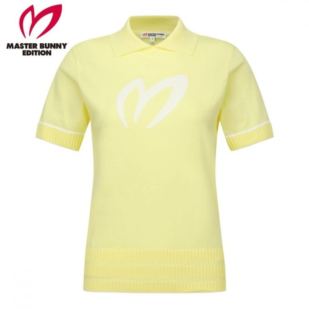 (Master Bunny) レディース配色シンボルカラー半袖ニット