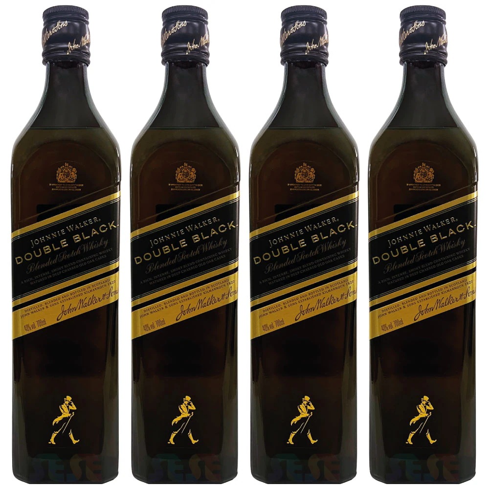 [正規品] ジョニーウォーカー ダブルブラック 4本セット 700ml / スコットランド ブレンデッドスコッチウイスキー Johnnie Walker Double Black