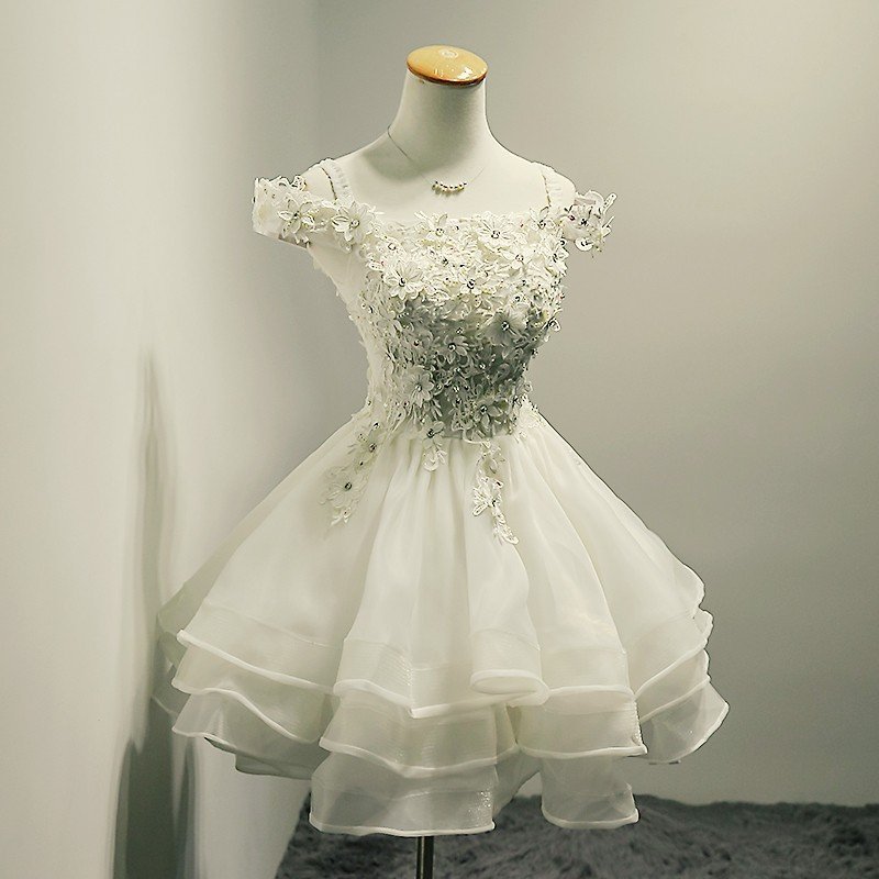 ミニドレス 白 安い ウエディングミニドレス 結婚式 ワンピース 発表会 演奏会 披露宴 パーティー