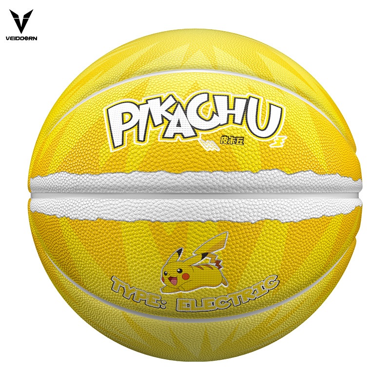 VEIDOORN ピカチュウ Bタイプ ポケモンコラボ バスケットボール 7号 メンズ プロフェッショナル試合用 PU 正規品