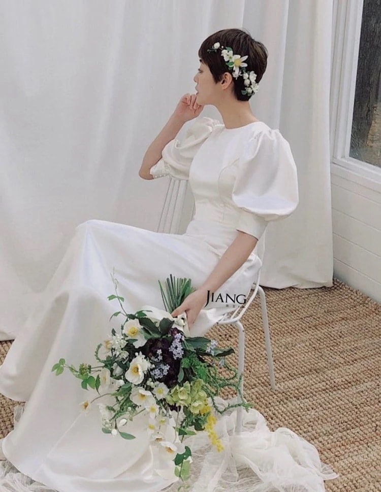 シンプルヘアアクセサリー パーティードレス演奏会 発表会 結婚式ワンピース ウェディングドレス 花嫁ロングドレス 成人式 同窓会 卒業式 ドレス