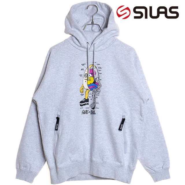ヘロイン コラボ フーディー [110251012001] SILAS x HEROIN HOODIE メンズ トップス スウェットパーカー プルオーバー GREY