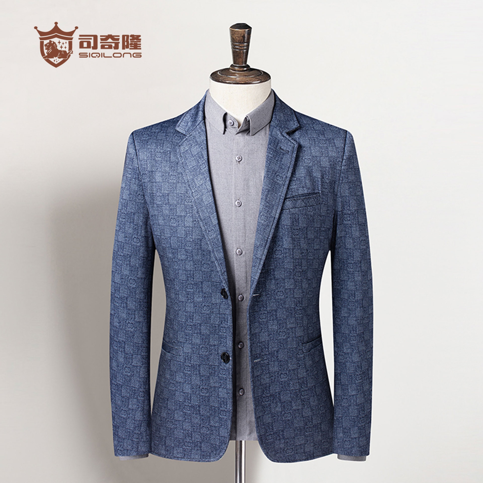 上品 メンズ スーツ ビジネス チェック柄 ジャケット 大きいサイズ ビジネス フォーマル 就活 就職 通勤 パーティー 結婚式 紳士服 秋冬 春夏片西男春秋中青年ビジネスカジュアル修身格子一枚スーツ