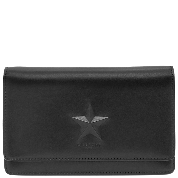 ジバンシイ GIVENCHY チェーンウォレット レザー レザー ブラック シルバー金具 黒 BC06250704 【保存袋】【中古】 39,501円