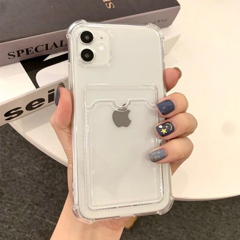 iphone14promax 携帯電話ケース iphone 15pro に適したシンプルなカードホルダー写真/12 透明 Xr