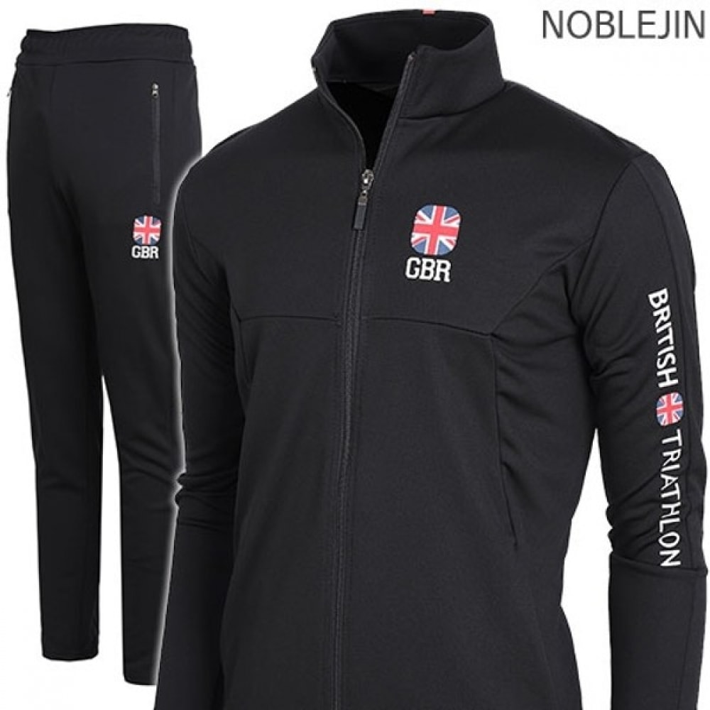 【ノーブルジーンズ】着心地の良い起毛加工M～3XLトレーニングセットスウェットシャツセット春秋冬用