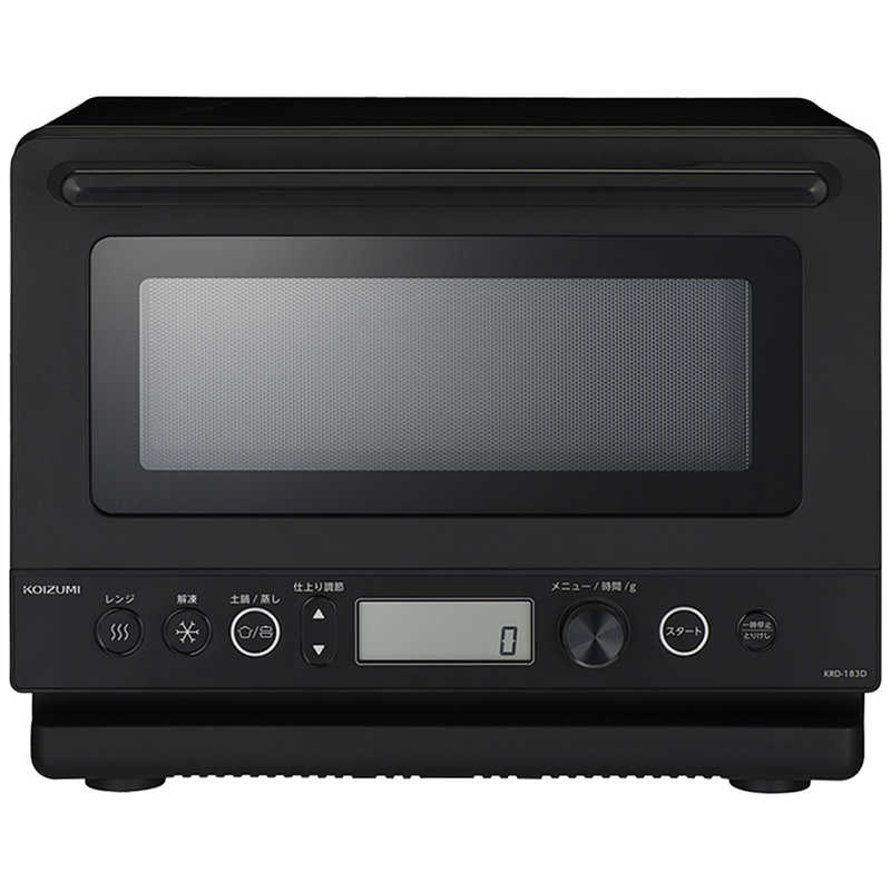 コイズミ　KOIZUMI　電子レンジ 18L フラット 土鍋付き ヘルツフリー(東日本・西日本対応) ブラック　KRD-183DK