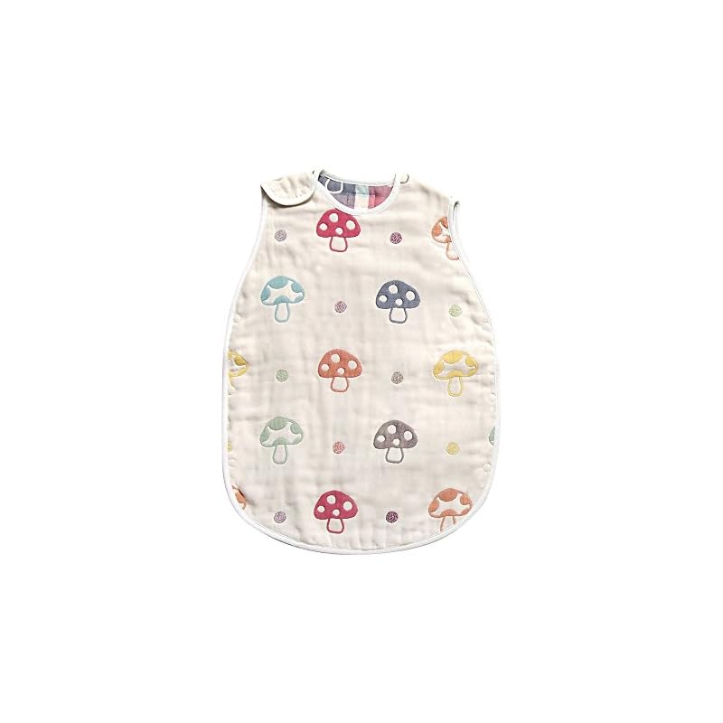 【即日発送】10mois(ディモワ) - Hoppetta ふくふくガーゼ(6重ガーゼ) トドラーキッズスリーパー コットン100% 27歳頃まで champignon 着丈64cm 7240