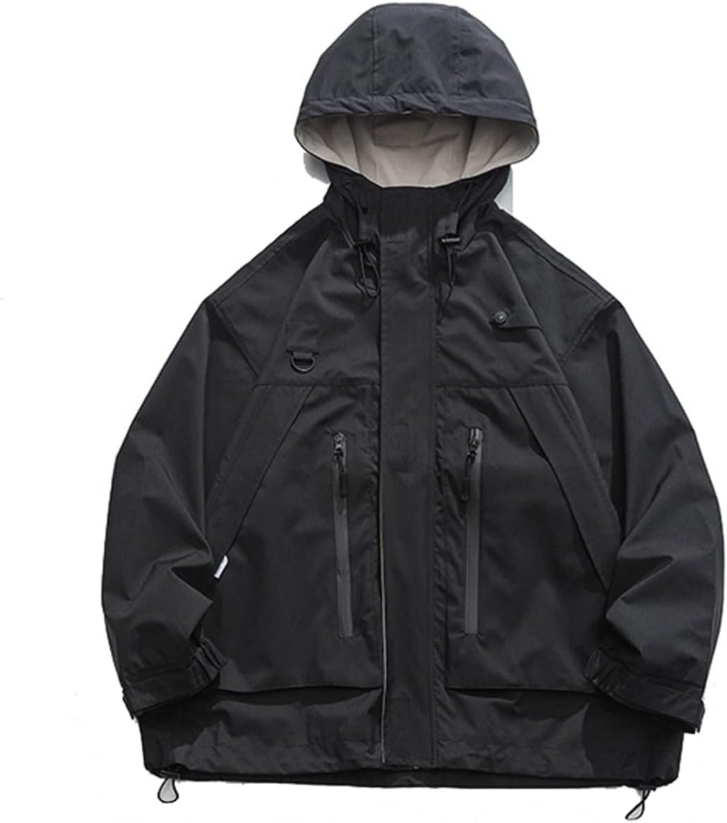 メンズ ブルゾン ウインドブレーカー かっこいい ショート 保温 防風 フード付き 春秋 長袖 ジャケット 薄手 デイリー スポーツ バイク用 男性用 パーカー アウトドア マウンテンジャケット ファ