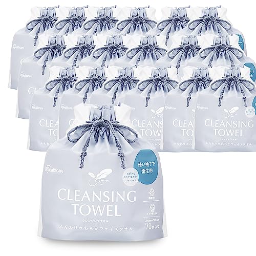 【まとめ買い】 クレンジングタオル 使い捨て 厚手 ロールタイプ 24個 フェイスタオル フェイシャル 顔拭き 乾湿両用 洗顔用 敏感肌用