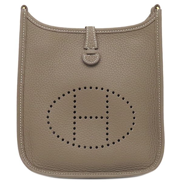 エルメス HERMES ショルダーバッグ エヴリンTPM アマゾン トリヨンクレマンス エトゥープ×ブルーインディゴ ゴールド金具 グレージュ B刻印（2023年製） 【箱】【中古】