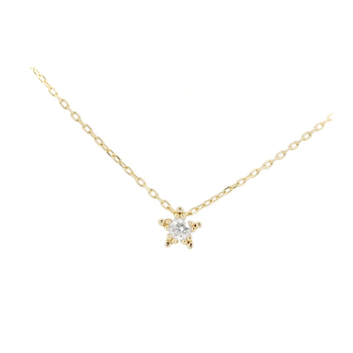 ダイヤモンド ネックレス 0.04ct K18YG(18金 イエローゴールド) 質屋出品