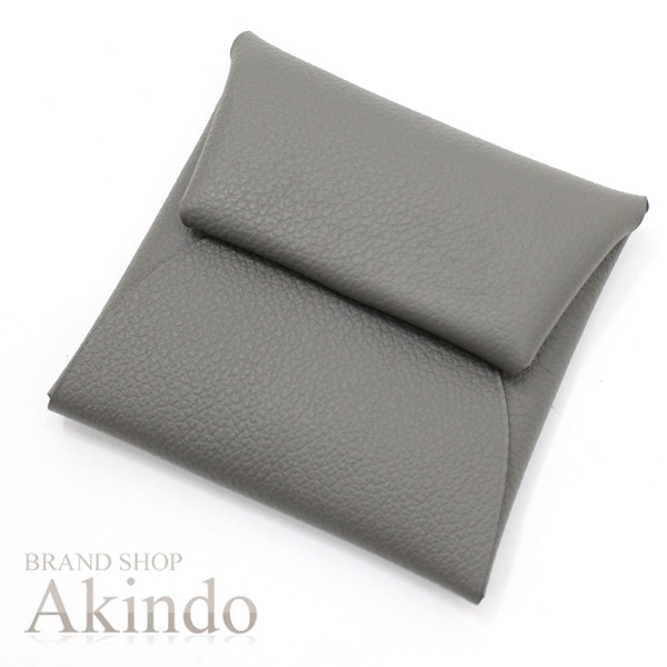 【新品】エルメス コインケース バスティア グリメイヤー エバーカラー グレー 本革 レザー 小銭入れ HERMES メンズ レディース シンプル 軽量 小さめのバッグ・ポケットに HERMES WA