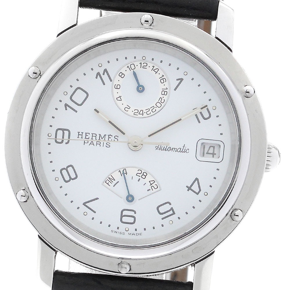 エルメス HERMES CL5.710 クリッパー GMT パワーリザーブ 自動巻き メンズ _888782【中古】