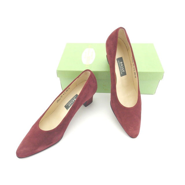 パンプス シューズ 靴 ラウンドトゥ 4E レッドブラウン 中古
