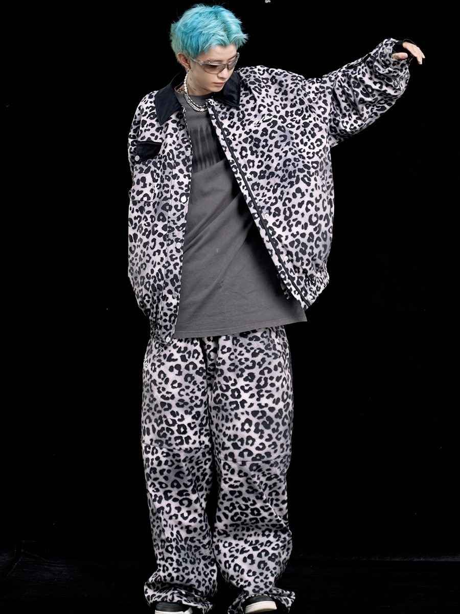 スノーボードウェア20242025上下セットレディースメンズ防水15000ジャケットアウターパンツヒョウ柄スノボースキーウェアスノボウェア韓国風防水防寒防雪保温防風