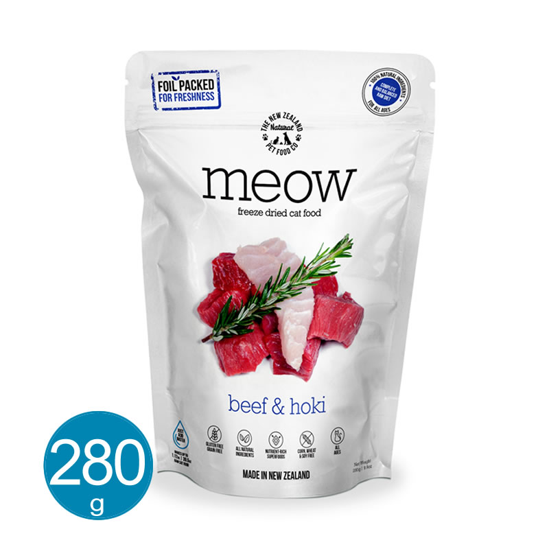 meow 猫 ビーフ&ホキ 280g ドライ 総合栄養食 フリーズドライ 5,614円