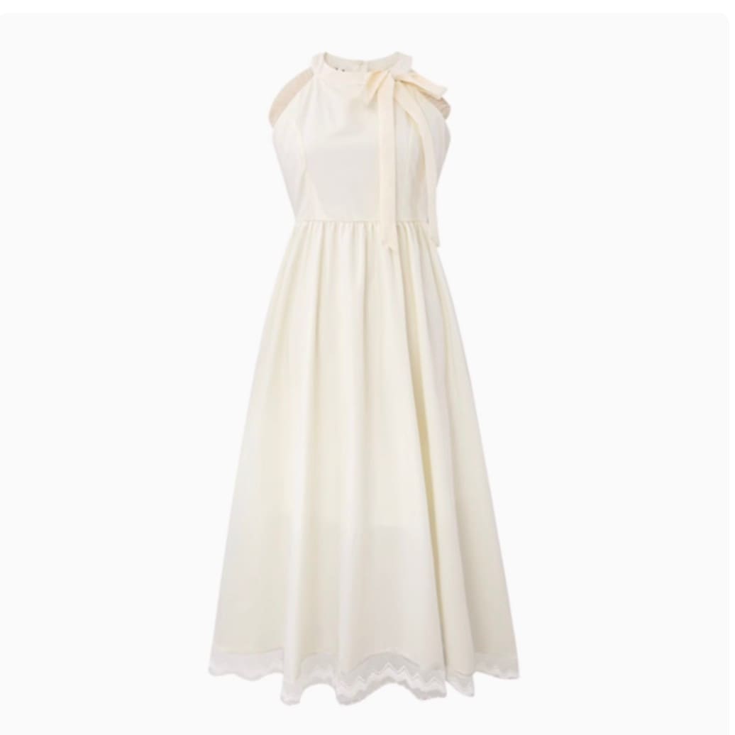 レディース ワンピース デート フレアワンピース ワンピドレス ロング ロング丈 袖なし ノースリーブ 襟付き ハイネック セミフレア Aライン 切り替えデザイン 2点セット かわいい 大人可愛い