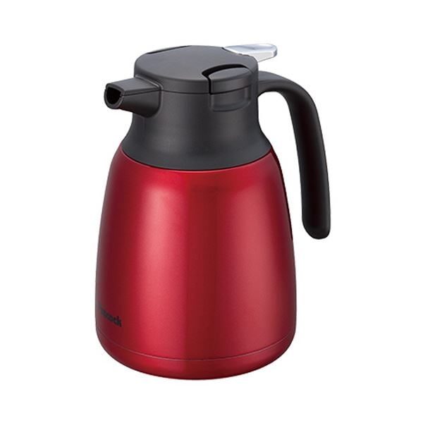 （まとめ） ピーコック ステンレス製 ハンディポット1.0L レッド AHR-100-R 1台 3セット