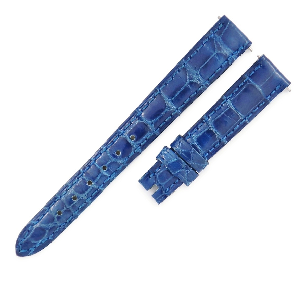 トノウカーベックス 2250 2251 2252用 クロコバンド レディース 純正 替え ベルト 艶 ショート 12mm ブルー 青