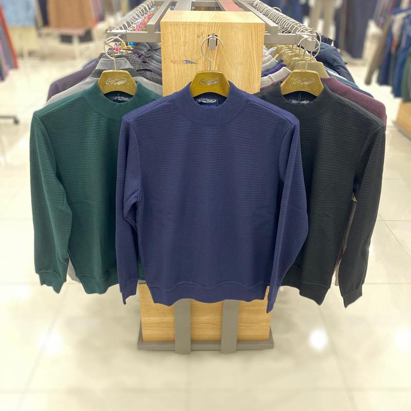 ハウンドトゥースフュージョンボンディングモックネックTシャツ CDAAAKW4364 _JJ
