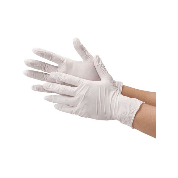 川西工業 ニトリル 使い切り手袋 ホワイト L 2500枚（250枚x10箱）