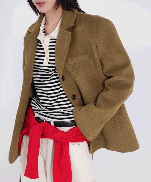 [ウール/キルティング裏地] テール モダン ウール ブレザー ジャケット