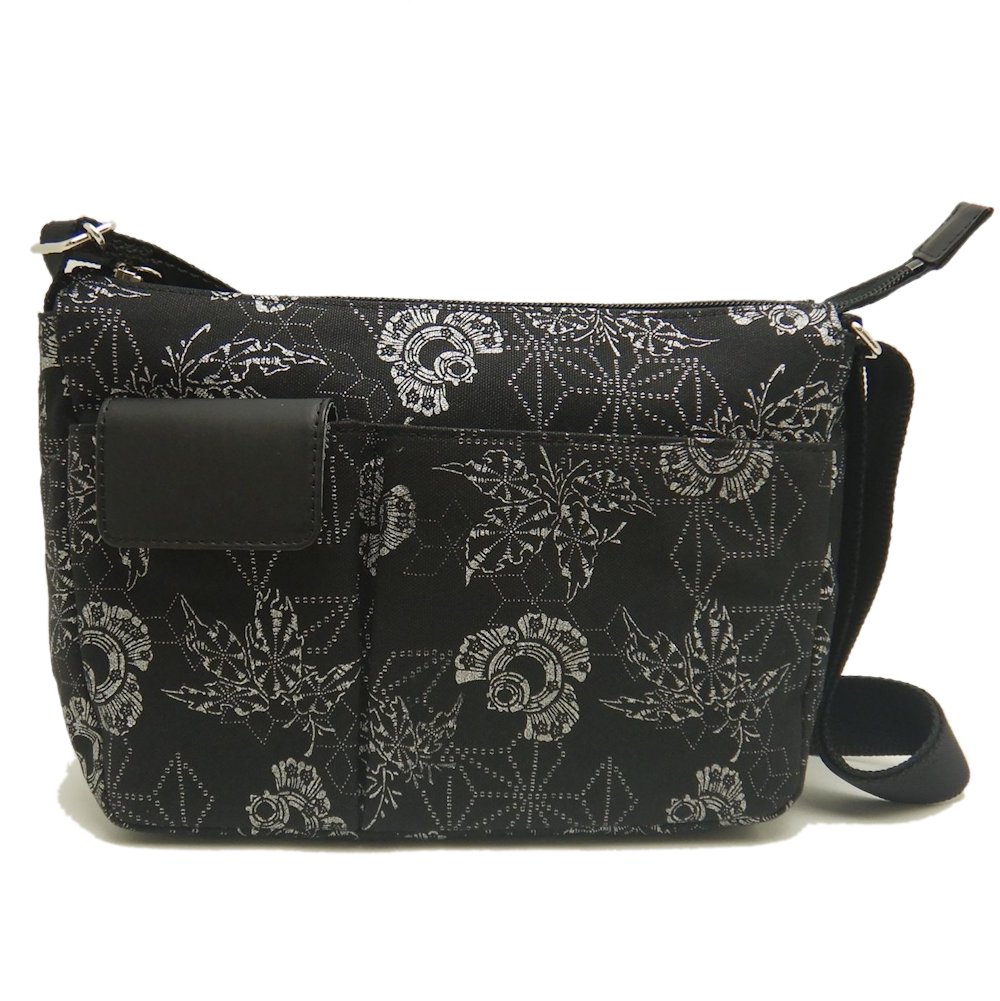 kioi ショルダーバッグ シルクxレザー 黒 レディース /253238【未使用】