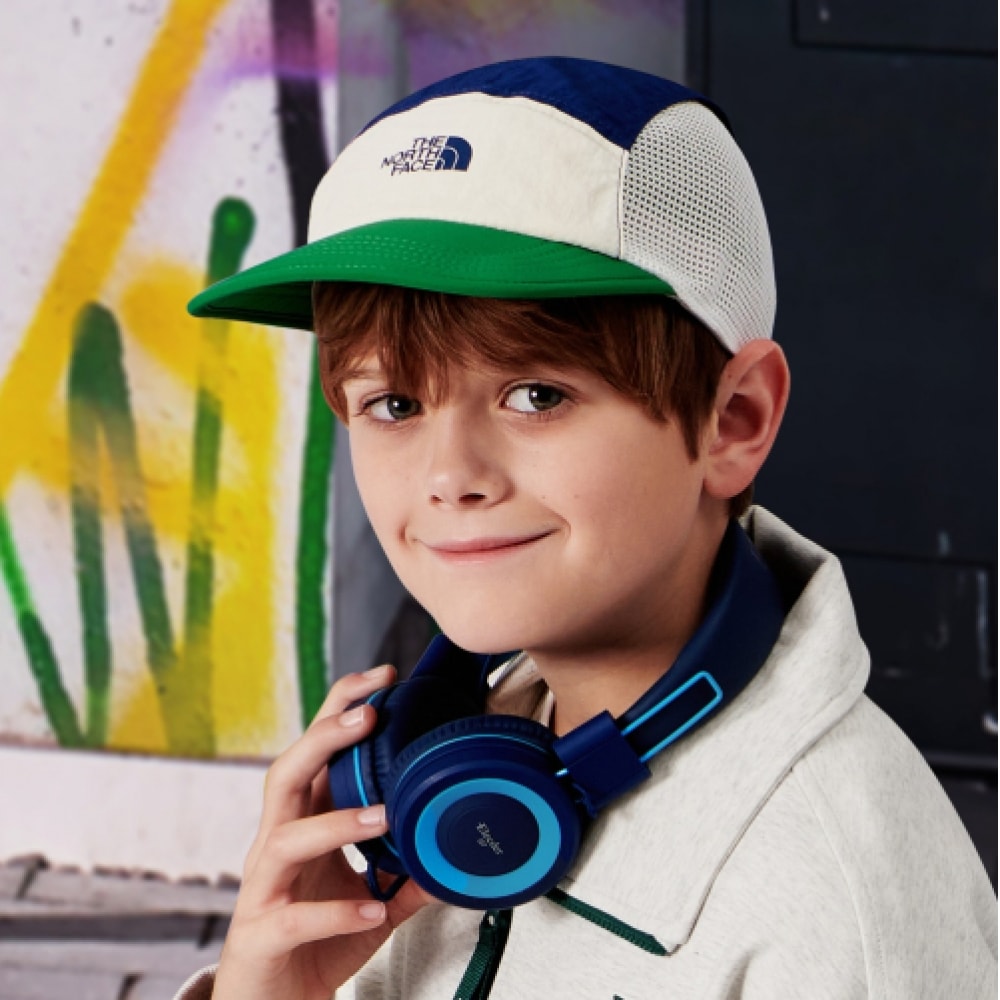 ザ・ノース・フェイス子供用メッシュカラーブロックキャップ NE3CQ01V_NAV