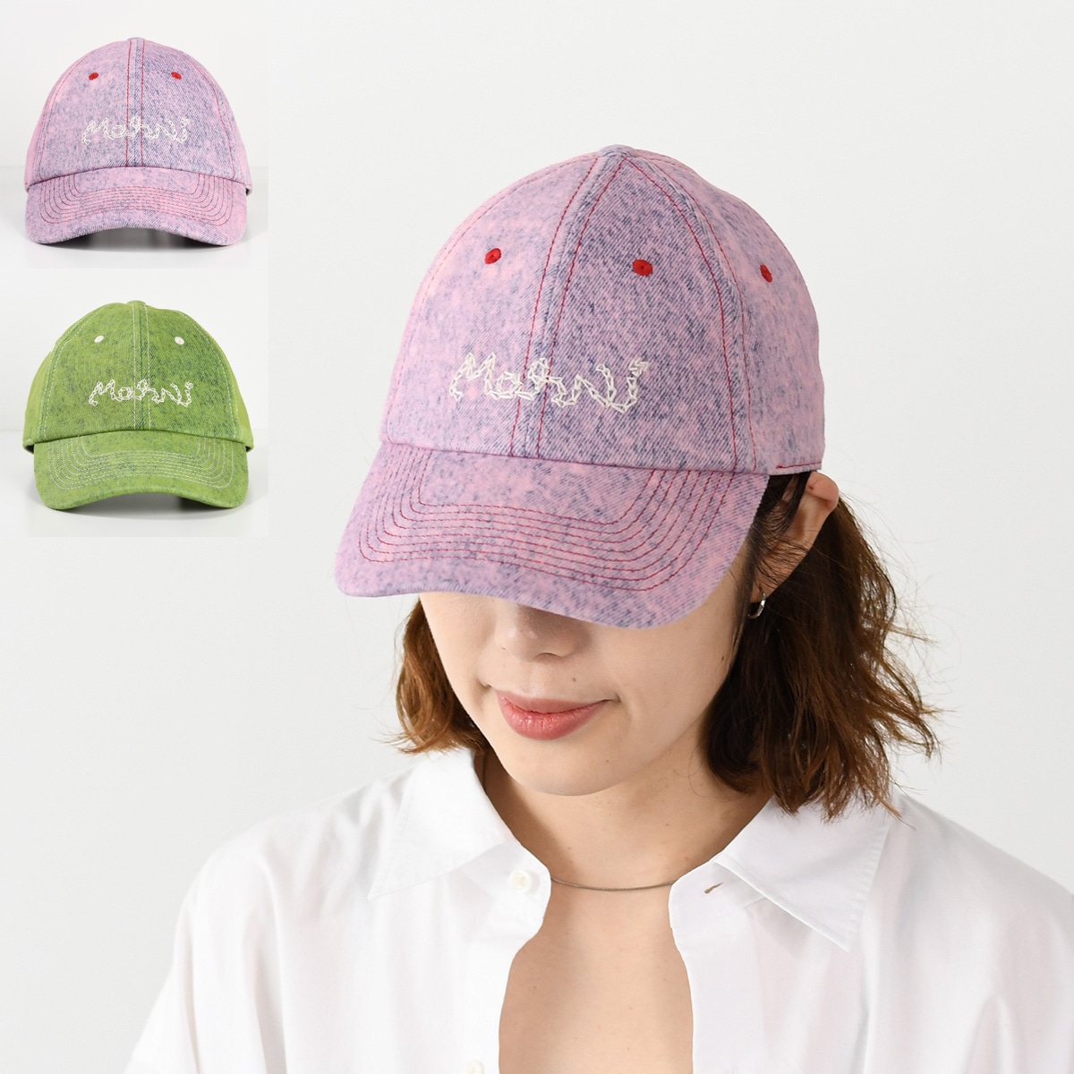 キャップ 帽子 デニムキャップ CLMC0091S0 USCV96 レディース ユニセックス ピンク グリーン デニム ベースボールキャップ 25,690円