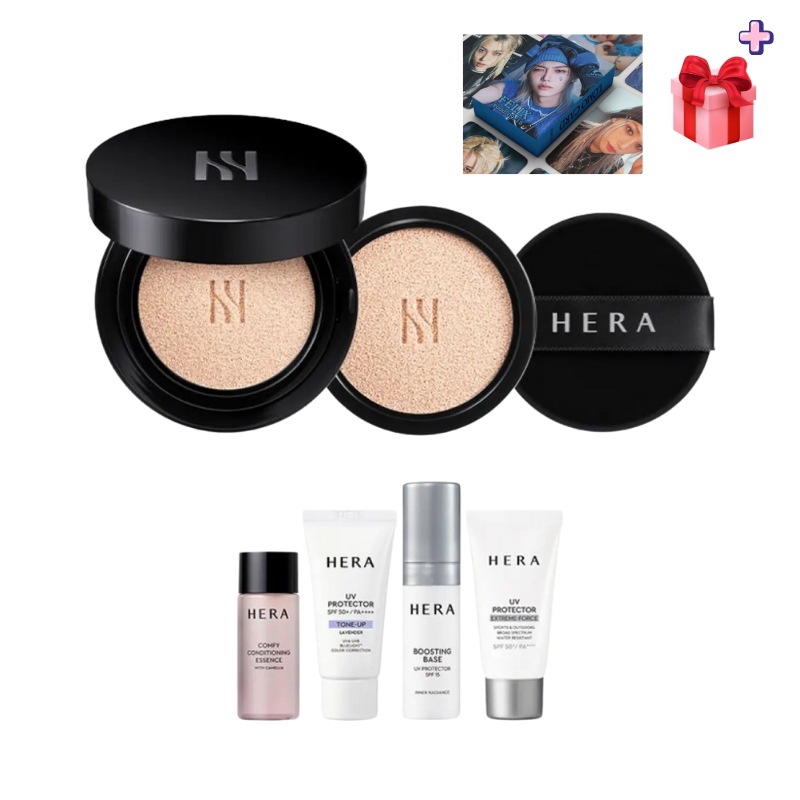 025 新しいアンバサダーストレイキッズ フィリックス NEW ブラッククッションファンデーション SPF34/PA++ (本品15g+レフィル15g+ベースキット&メイクツール2種+フォトカード贈呈