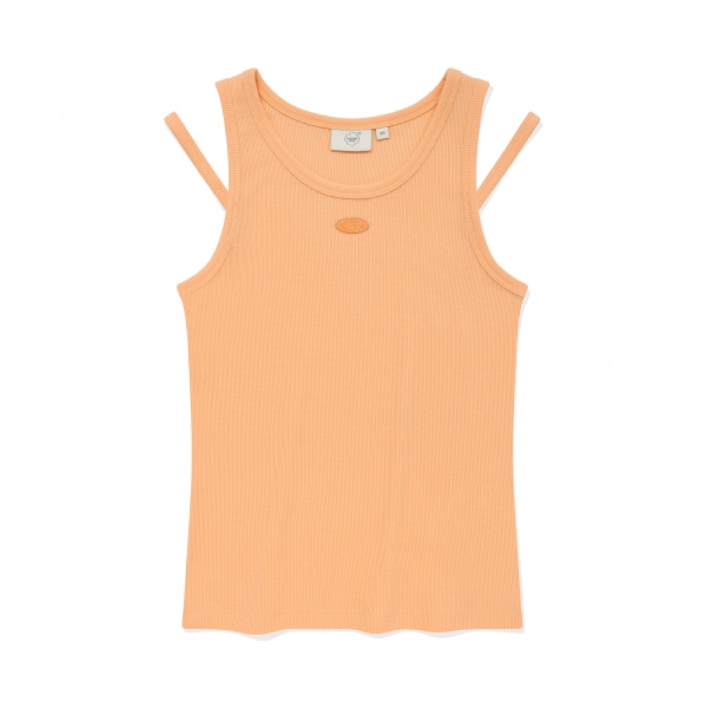 カバーナットウーマンカットアウトノースリーブサーモン