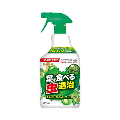 他サイト： アースガーデン 葉を食べる虫退治 1000ml 殺虫殺菌剤 スプレー 植物 害虫 駆除 虫対策 病気 予防 家庭用 ガーデニング 園芸 殺虫剤 アブラムシ カメムシ 虫 駆除の商品画像