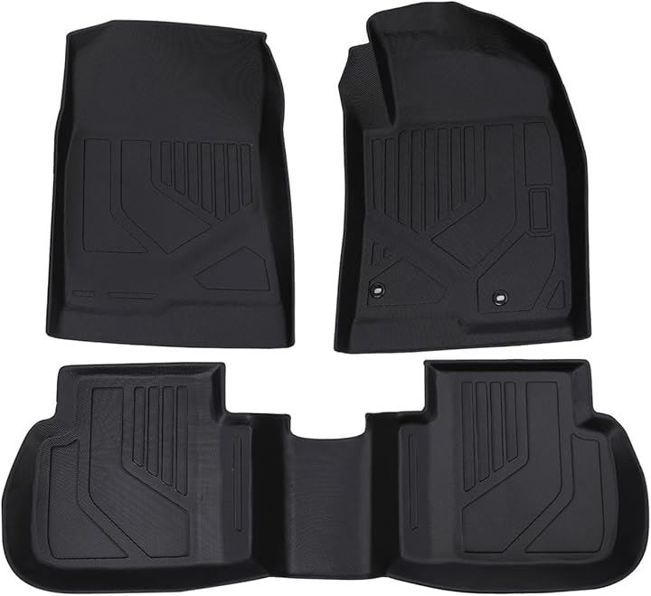 互換品HONDA ホンダ 用 シビックタイプR FL5 フロアマット 3枚セット トランク 防水 内装パーツ 保護パーツ カー用品 抗菌効果 滑り 防止(ブラック)