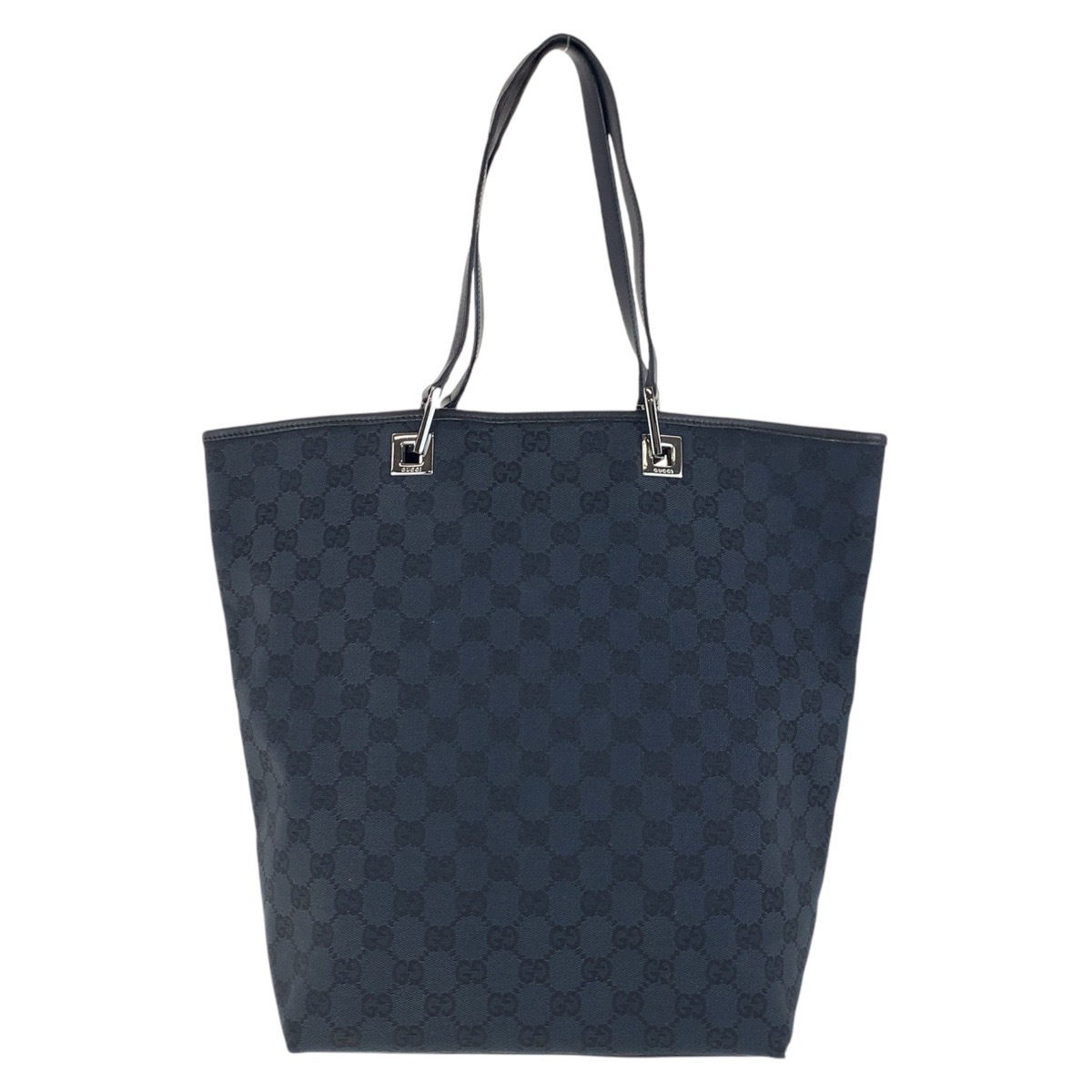 美品 ブラック 黒 シルバー金具 GGキャンバス/レザー 31243 トートバッグ ショルダーバッグ レディース 5004732 29,770円