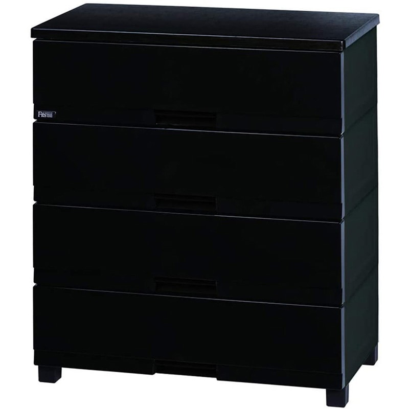 天馬 Tenma フィッツプラス プレミアム チェスト 4段 プレミアムブラック 幅75cm FP7504