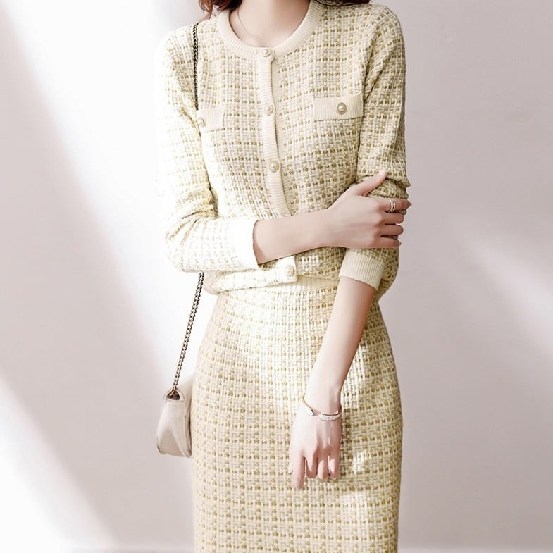 セットアップ ジャケット 上着 スーツ ニット ミニスカート タイトスカート ショート ショート丈 膝上 袖あり 長袖 上下セット 2点セット ツーピース お得 かわいい 大人可愛い きれいめ lsu