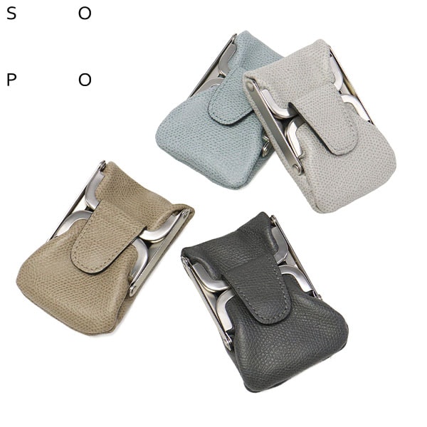 コインケース メンズ レディース 革 かわいい 財布 小銭入れ ブランド がま口 シンプル おしゃれ 小さい 上品 プレゼント 日本製 W-GAMA PURSE-SLIM-DEG/VAL SO51